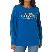 Women's Royal Pitt Panthers Brooklyn Pullover Sweatshirt
