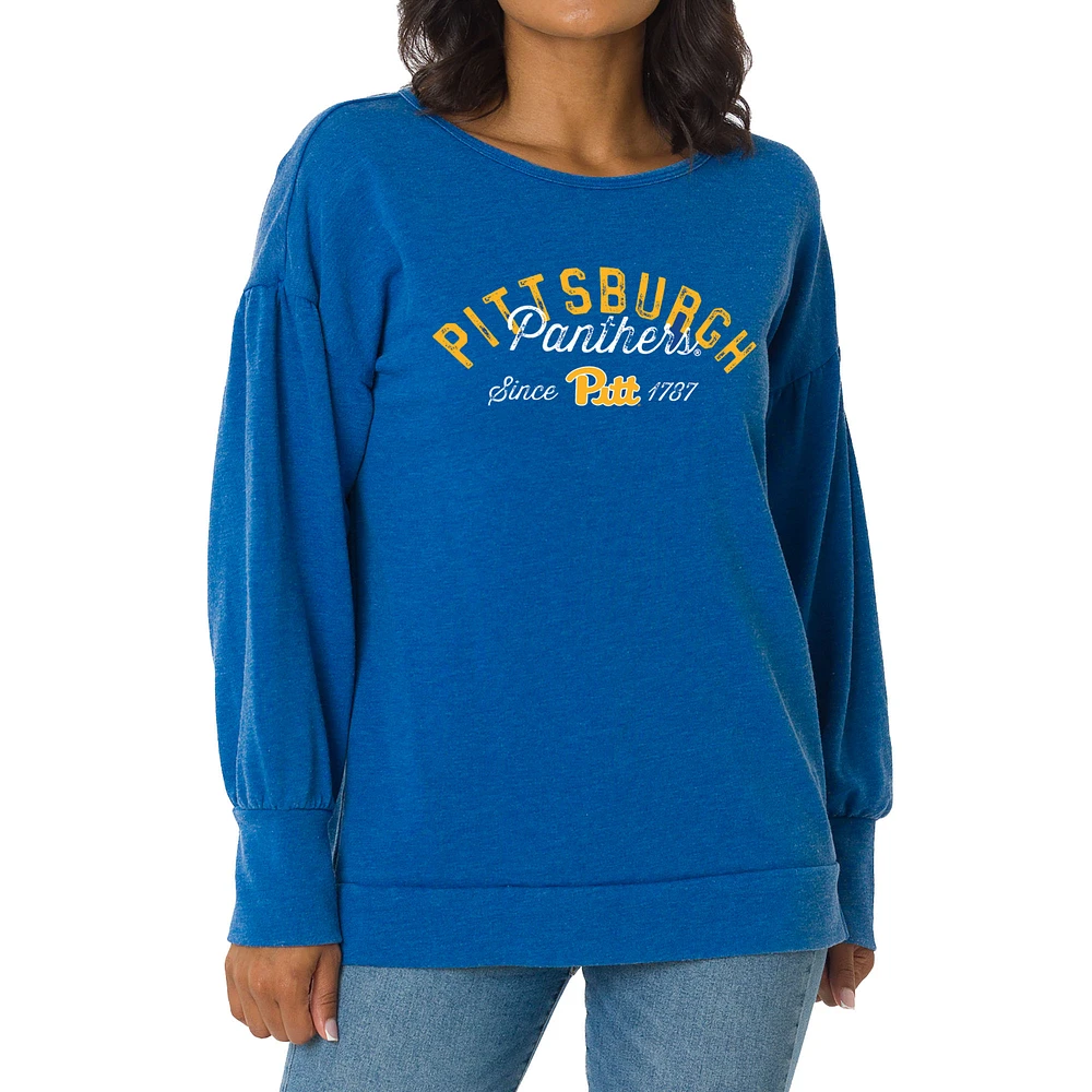 Women's Royal Pitt Panthers Brooklyn Pullover Sweatshirt