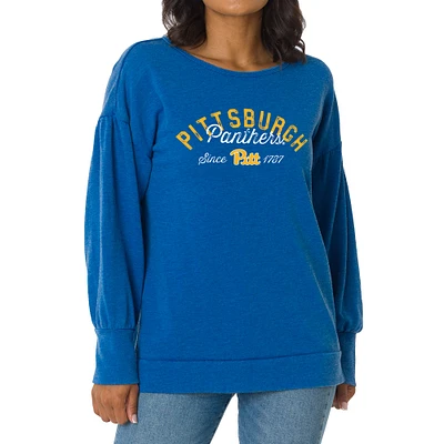 Women's Royal Pitt Panthers Brooklyn Pullover Sweatshirt