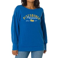 Women's Royal Pitt Panthers Brooklyn Pullover Sweatshirt