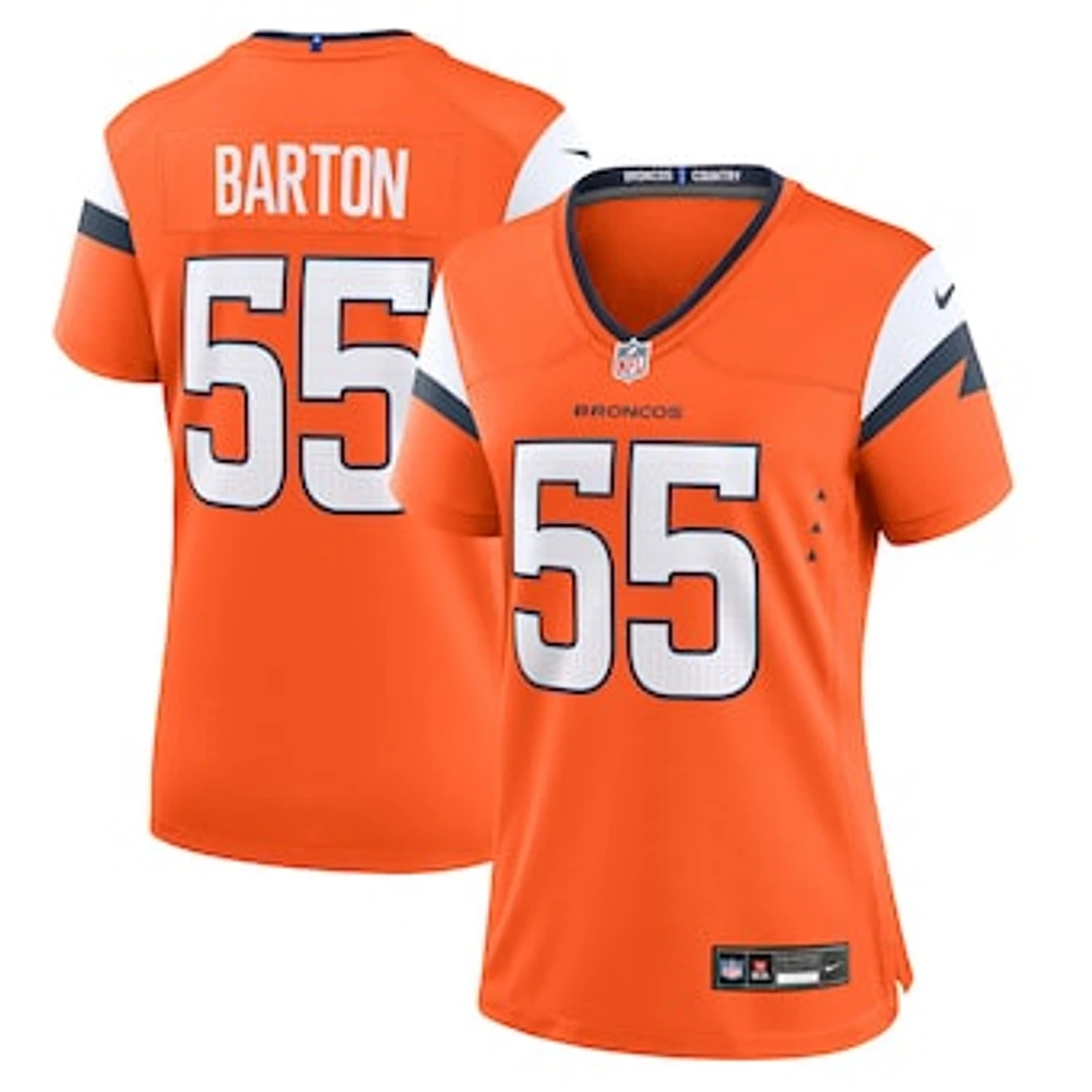 Women's Nike Cody Barton  Orange Denver Broncos Game Jersey