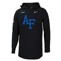 Men's Nike  Black Air Force Falcons 2024 Military Appreciation Performance Long Sleeve Hoodie T-Shirt