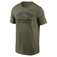 Men's Nike  Olive Wake Forest Demon Deacons 2024 Military Appreciation Performance T-Shirt