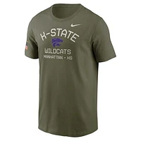 Men's Nike  Olive Kansas State Wildcats 2024 Military Appreciation Performance T-Shirt