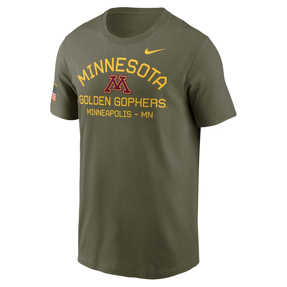 Men's Nike  Olive Minnesota Golden Gophers 2024 Military Appreciation Performance T-Shirt