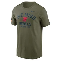 Men's Nike  Olive Ole Miss Rebels 2024 Military Appreciation Performance T-Shirt