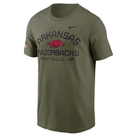 Men's Nike  Olive Arkansas Razorbacks 2024 Military Appreciation Performance T-Shirt