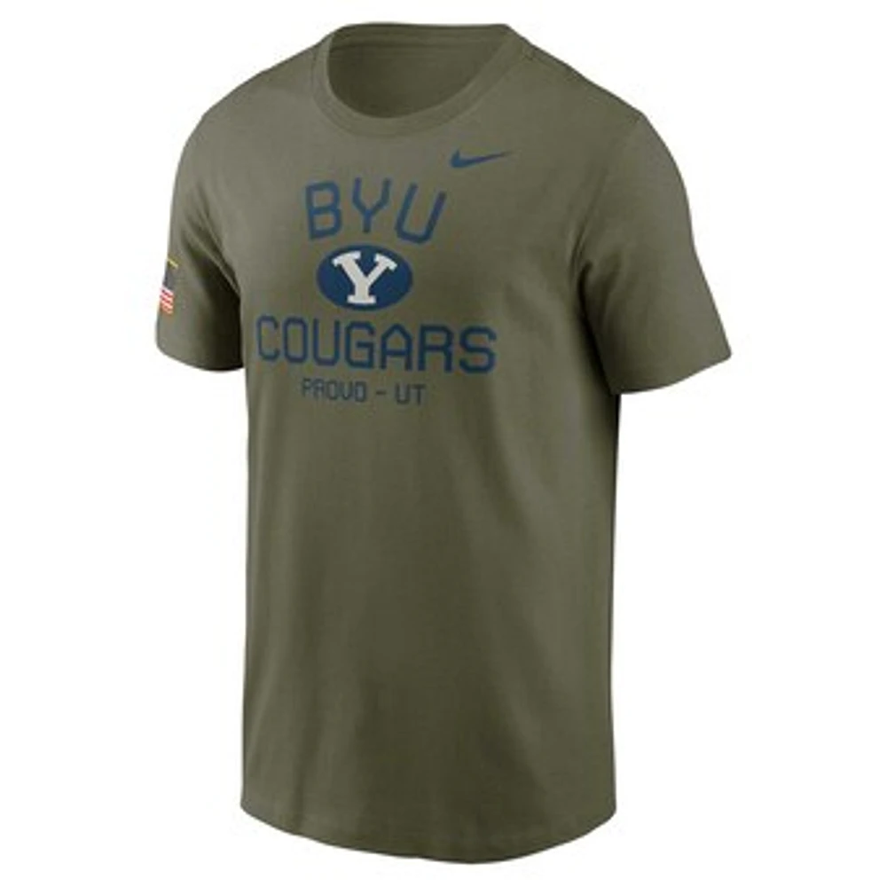 Men's Nike  Olive BYU Cougars 2024 Military Appreciation Performance T-Shirt