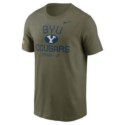 Men's Nike  Olive BYU Cougars 2024 Military Appreciation Performance T-Shirt