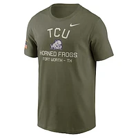 Men's Nike  Olive TCU Horned Frogs 2024 Military Appreciation Performance T-Shirt