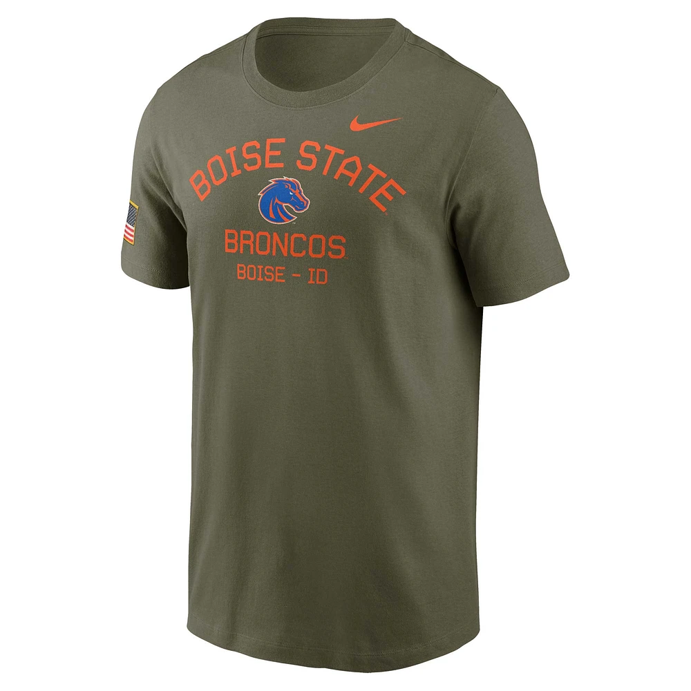 Men's Nike  Olive Boise State Broncos 2024 Military Appreciation Performance T-Shirt