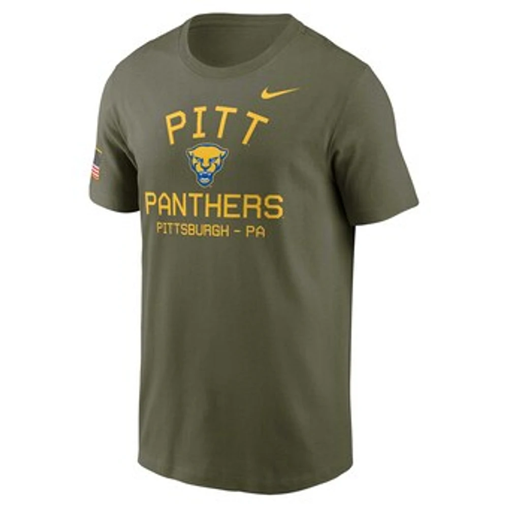 Men's Nike  Olive Pitt Panthers 2024 Military Appreciation Performance T-Shirt