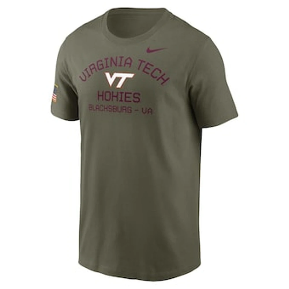 Men's Nike  Olive Virginia Tech Hokies 2024 Military Appreciation Performance T-Shirt