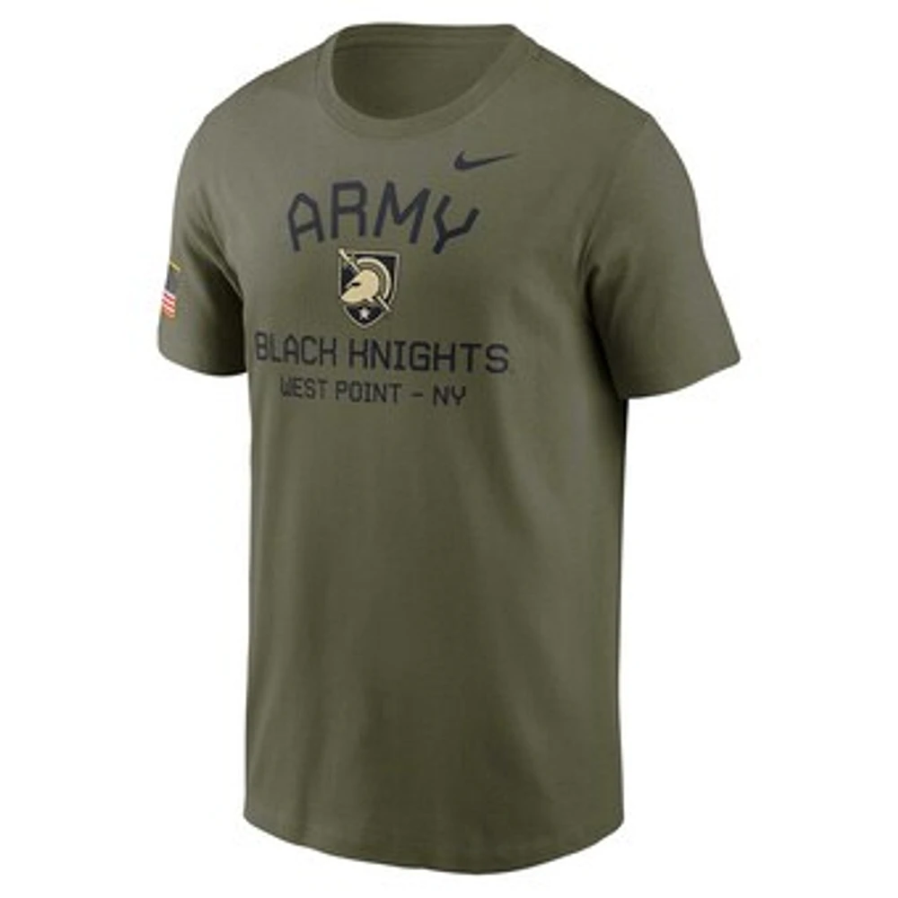 Men's Nike  Olive Army Black Knights 2024 Military Appreciation Performance T-Shirt