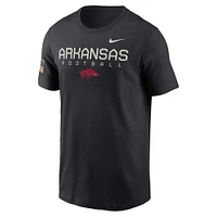 Men's Nike  Black Arkansas Razorbacks 2024 Military Appreciation Legend Performance T-Shirt