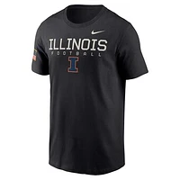 Men's Nike  Black Illinois Fighting Illini 2024 Military Appreciation Legend Performance T-Shirt