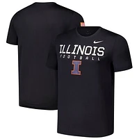 Men's Nike  Black Illinois Fighting Illini 2024 Military Appreciation Legend Performance T-Shirt