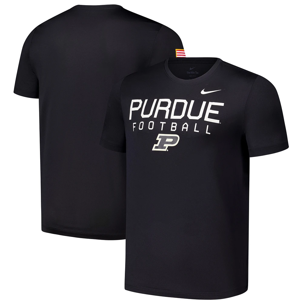 Men's Nike  Black Purdue Boilermakers 2024 Military Appreciation Legend Performance T-Shirt