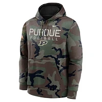 Men's Nike  Camo Purdue Boilermakers 2024 Military Appreciation Club Fleece Pullover Hoodie