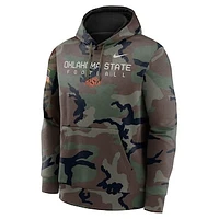 Men's Nike  Camo Oklahoma State Cowboys 2024 Military Appreciation Club Fleece Pullover Hoodie