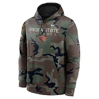 Men's Nike  Camo Oregon State Beavers 2024 Military Appreciation Club Fleece Pullover Hoodie