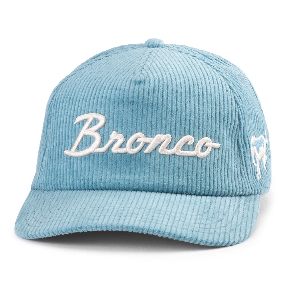 Men's American Needle Blue Bronco Balsam Wide Whale Corduroy Adjustable Hat