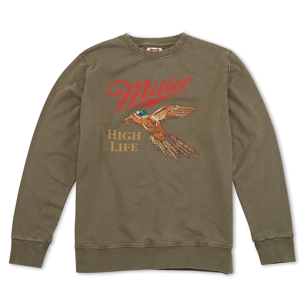 Men's American Needle Olive Miller High Life Sunday Fleece Pullover Sweatshirt
