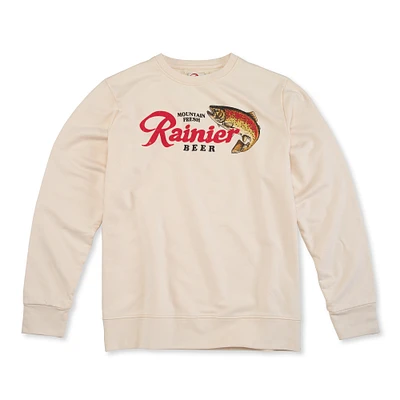 Men's American Needle Cream Rainier Sunday Fleece Pullover Sweatshirt