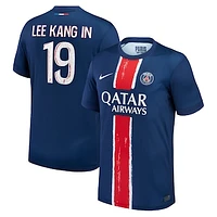 Men's Nike Lee Kang Navy Paris Saint-Germain 2024/25 Replica Player Jersey