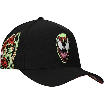 Men's Black Carnage Glow-in-the-Dark Radioactive A-Frame Adjustable Hat