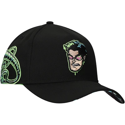 Men's Black Spider-Man Glow-in-the-Dark Dr. Octopus Radioactive A-Frame Adjustable Hat