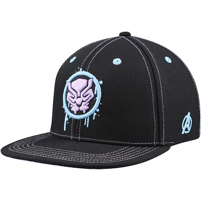 Youth Black Black Panther Glow-in-the-Dark Snapback Hat