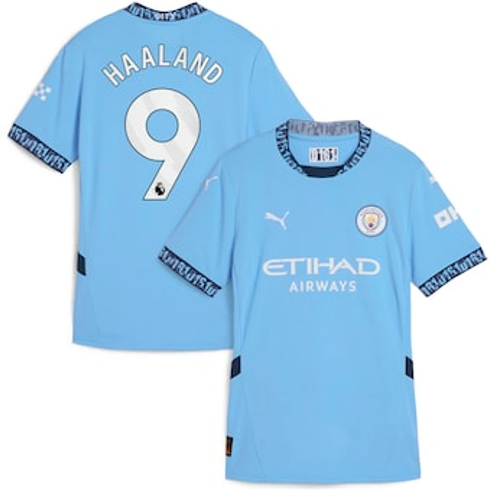 Women's Puma Erling Haaland Light Blue Manchester City 2024/25 Home Replica Player Jersey