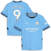 Youth Puma Erling Haaland Light Blue Manchester City 2024/25 Home Replica Player Jersey