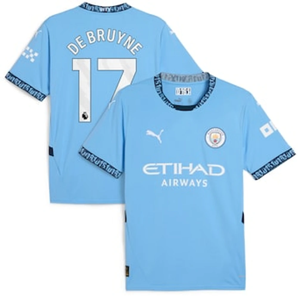 Men's Puma Kevin De Bruyne Light Blue Manchester City 2024/25 Home Replica Player Jersey