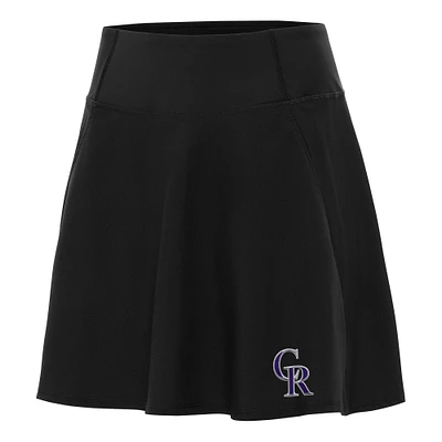 Women's Antigua Black Colorado Rockies Chip Skort