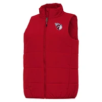 Women's Antigua Red Cleveland Guardians Experience Full-Zip Vest