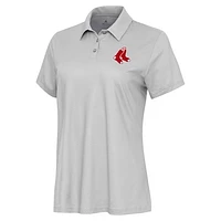 Women's Antigua White/Gray Boston Red Sox Rings Polo