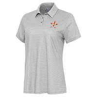 Women's Antigua White/Gray Houston Astros Rings Polo