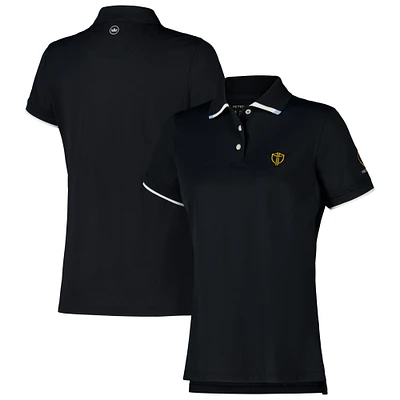 Women's Peter Millar Black Presidents Cup International Team Whitworth Sport Mesh Polo