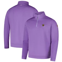 Men's Peter Millar Purple Presidents Cup International Team Perth Melange Performance Quarter-Zip Top