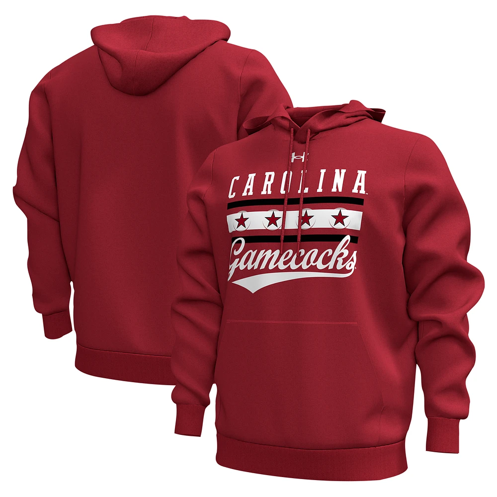 Men's Under Armour Garnet South Carolina Gamecocks Essential Pullover Hoodie