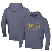 Men's Under Armour Navy Notre Dame Fighting Irish 2024 Shamrock Series Rival Fleece Pullover Hoodie