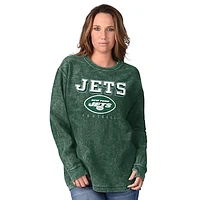 Women's G-III 4Her by Carl Banks Green New York Jets Comfy Cord Pullover Sweatshirt