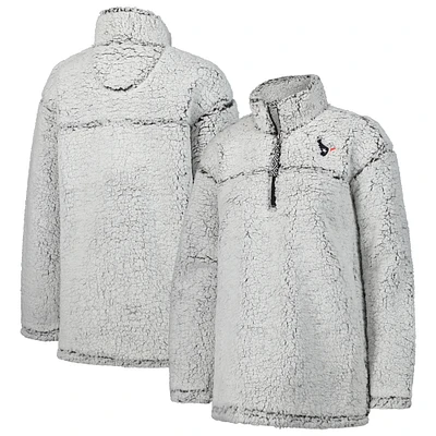 Women's G-III 4Her by Carl Banks Gray Houston Texans Sherpa Quarter-Zip Jacket