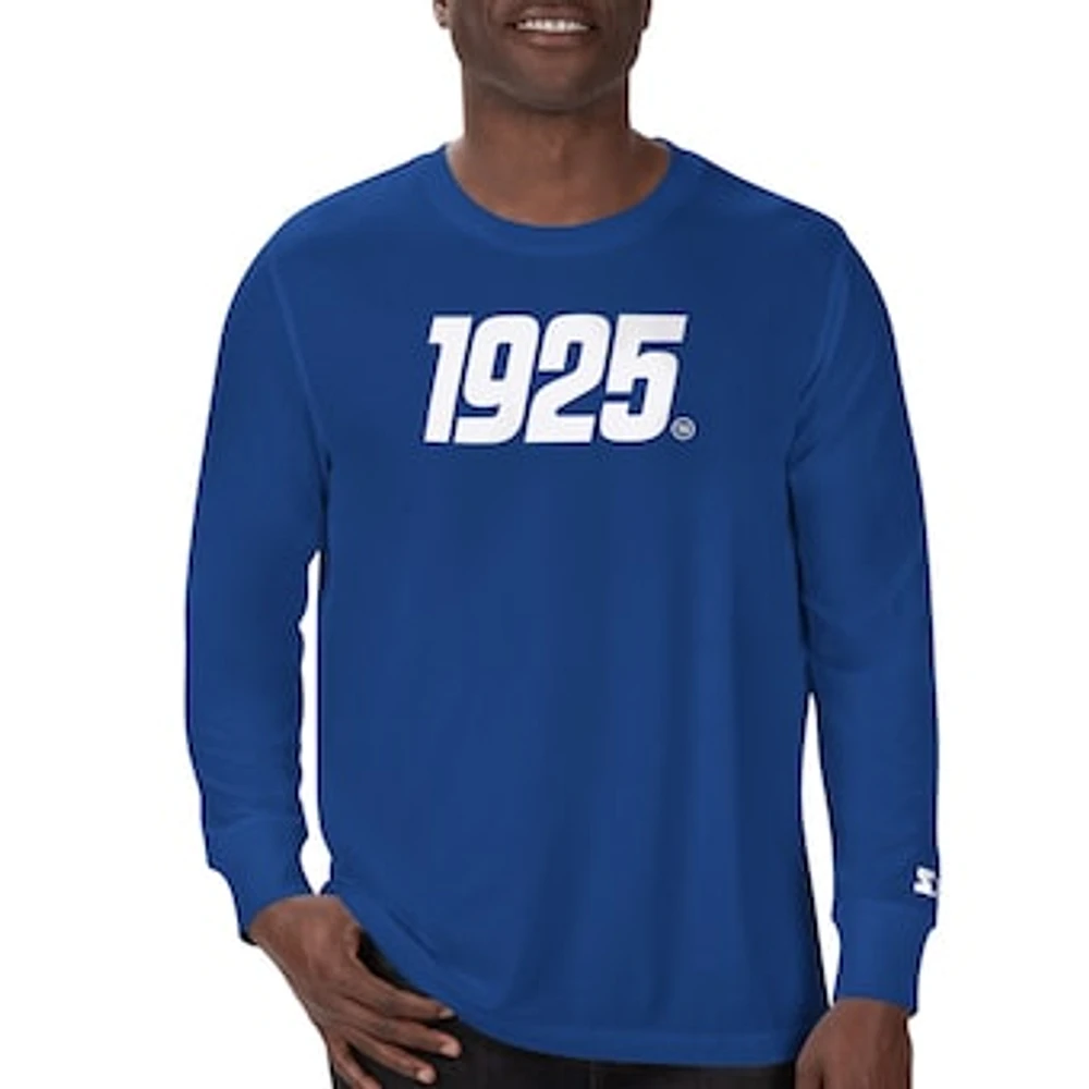 Men's Starter Royal New York Giants 1925 Collection Long Sleeve T-Shirt