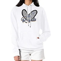 Women's G-III 4Her by Carl Banks White Kansas City Royals Leopard Heart Pullover Hoodie