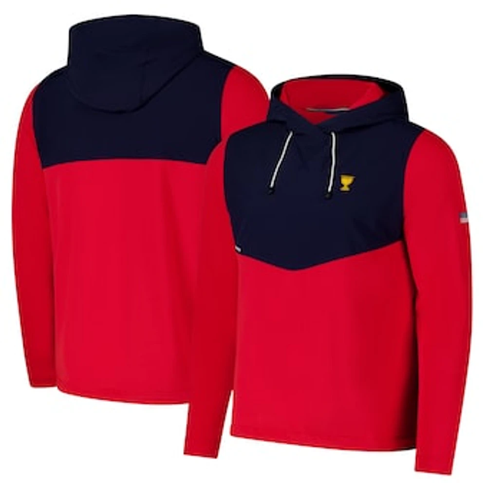 Men's Zero Restriction Red/Navy 2024 Presidents Cup Team USA Tyson Fleece Pullover Hoodie