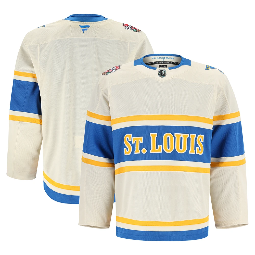 Men's Fanatics Cream St. Louis Blues 2025 NHL Winter Classic Authentic Pro Jersey