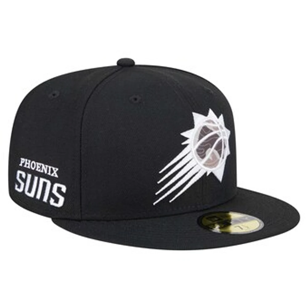 Men's New Era Black Phoenix Suns Camo Print UV 59FIFTY Fitted Hat